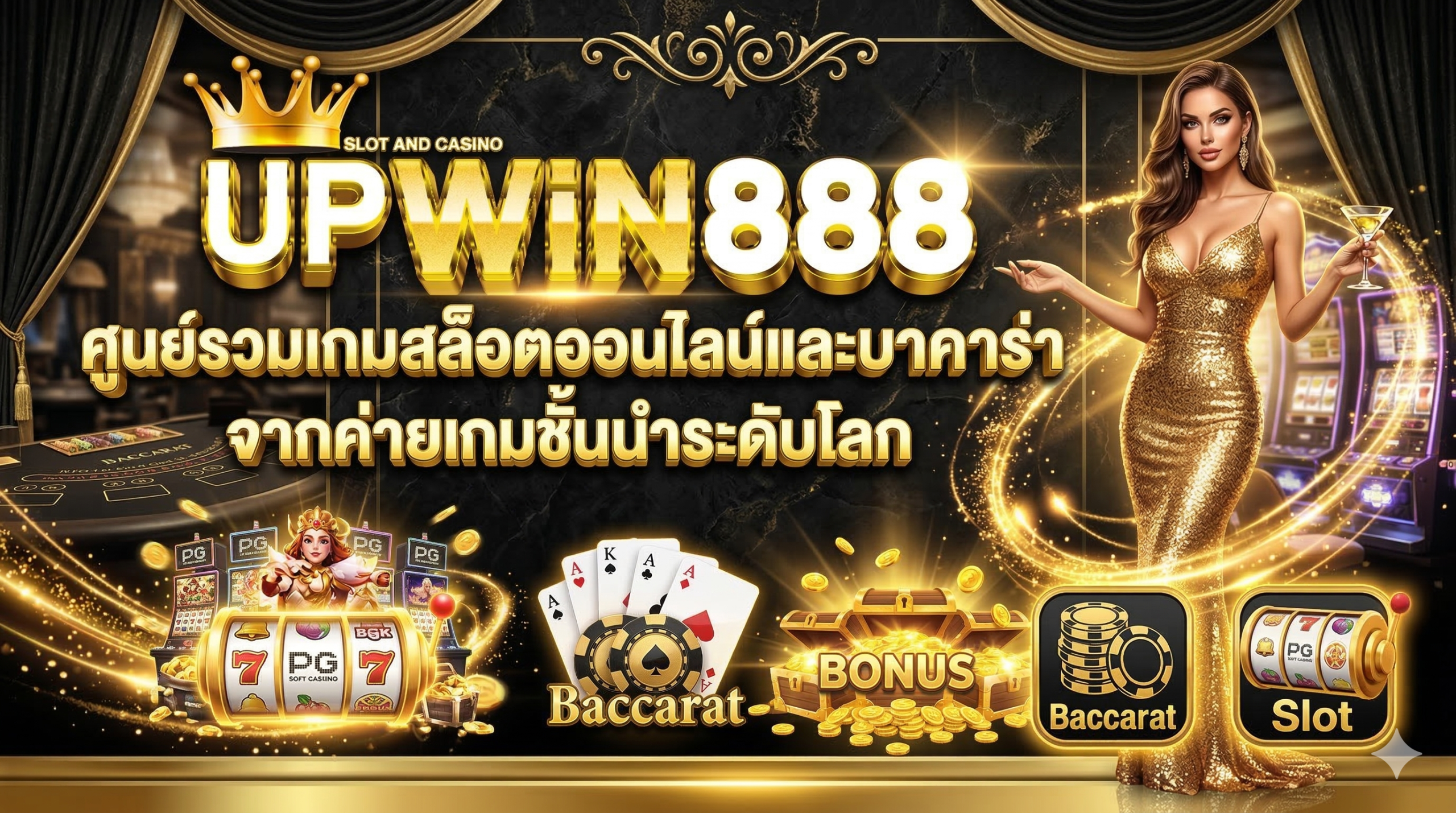UPWIN888-ศูนย์รวมเกมสล็อตออนไลน์และบาคาร่า จากค่ายเกมชั้นนำระดับโลก